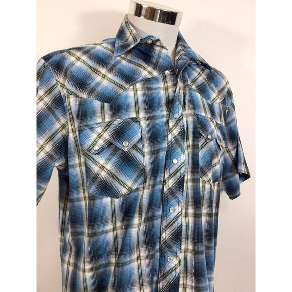 Wrangler Vintage Western Shirt Snap Front Mens Large - Picture 3 of 6